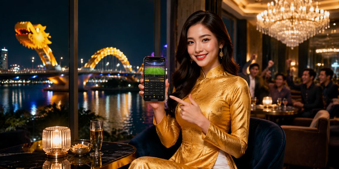 Phụ nữ mặc áo dài chơi casino trên điện thoại tại Đà Nẵng